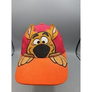 Scooby doo youth baseball hat cap adjustable Red Orange 3d Ears Embroidered